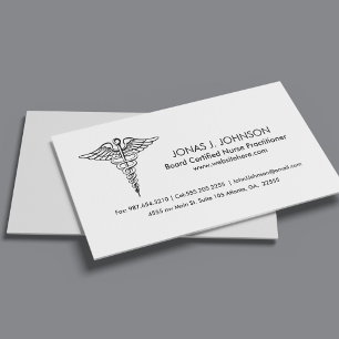Clean and Professional Black and White Medical Business Card