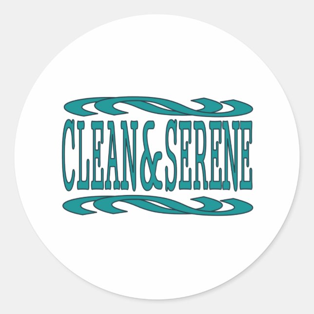 Clean and Serene Inspirational Recovery Quote Classic Round Sticker (Front)