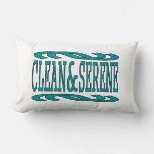 Clean and Serene Inspirational Recovery Quote Lumbar Cushion