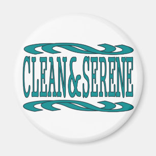 Clean and Serene Inspirational Recovery Quote Magnet