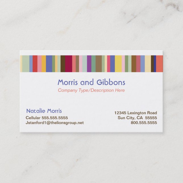 Clean and Simple Corporate Card- Garden Tones Business Card (Front)