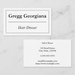 Clean and Simple Hair Dresser Business Card