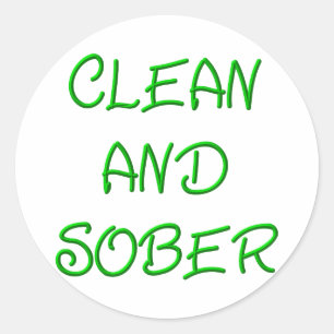 Clean and Sober Classic Round Sticker