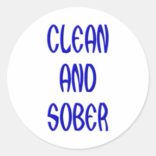 Clean and Sober Classic Round Sticker