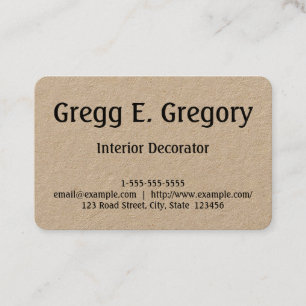 Clean & Basic Interior Decorator Business Card