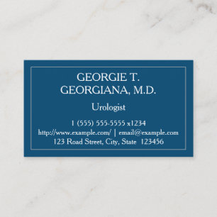 Clean & Basic Urologist Business Card