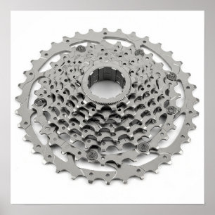 Clean Bicycle Gear Cassette Poster