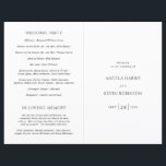 Clean Black and White Catholic Wedding Program<br><div class="desc">Modern wedding program with a simple yet elegant design featuring classic serif fonts.</div>