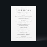 Clean Black and White Modern Wedding Programme<br><div class="desc">Modern wedding program featuring a simple yet elegant design.</div>