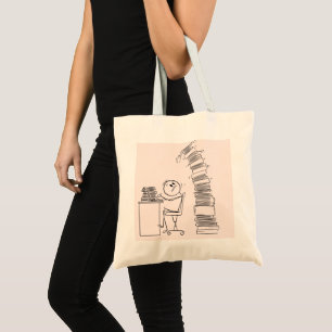Clean Black & White Aesthetic Tote Bag Office