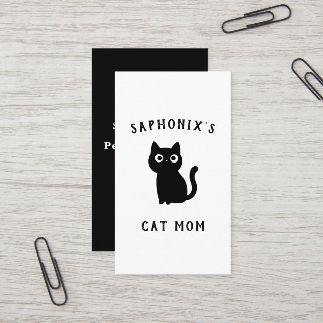 Clean Black & White Clean Business Card  (Front/Back In Situ)