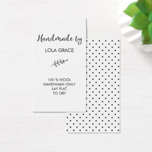 Clean Black & White Handmade by