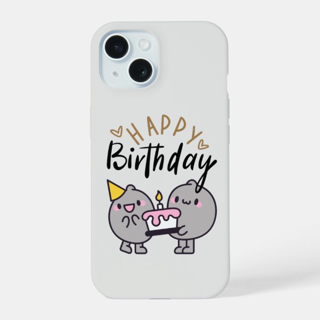 Clean Black & White Modern Phone Case | birthday (Back)
