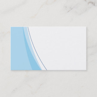 Clean Blue and White Swoosh Layout business card