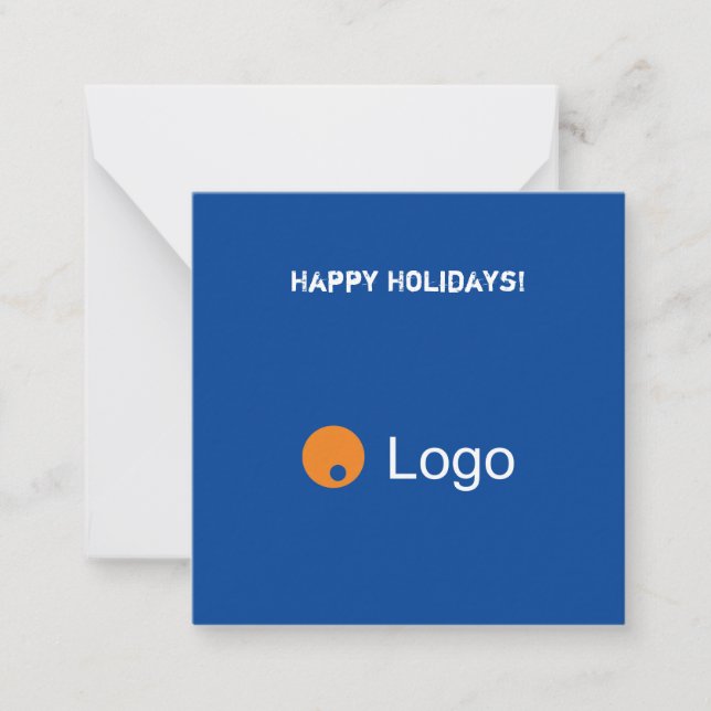 Clean Blue Corporate QR Code Card (Front)