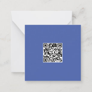 Clean Blue Corporate QR Code Christmas Tree Card