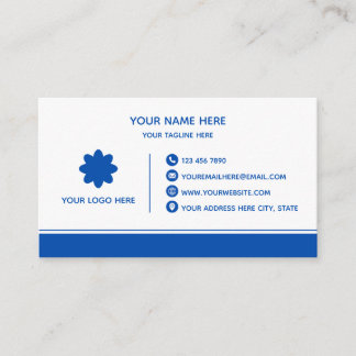 Clean Blue Stripe Business Card
