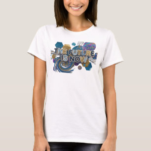Clean Blue THE FUTURE IS NOW Wearable Art T-Shirt