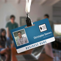 Clean Blue White Add Your Logo Office Employee