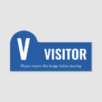 Clean Blue White Big V Visitor