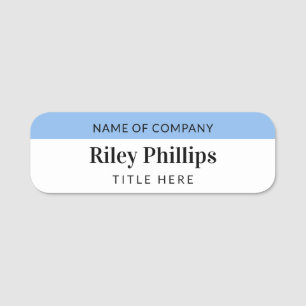 Clean Blue & White Company Name Title Tag
