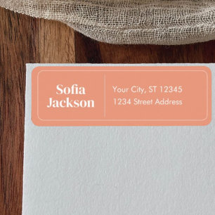 Clean Blush Pink Typography Return Address 