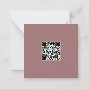 Clean Bordeaux Corporate QR Code Card