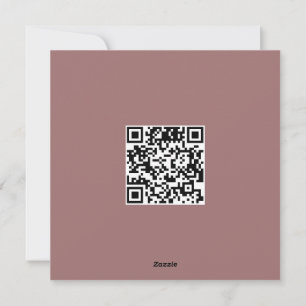 Clean Bordeaux Corporate QR Code Holiday Card