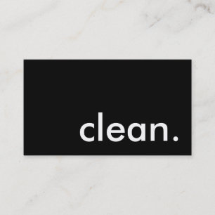 clean. business card