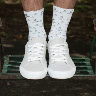 Clean Business logo pattern Company Men Women Socks