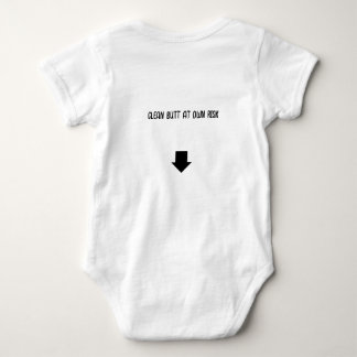 clean butt at own risk one piece baby bodysuit