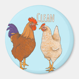 Clean Chickens Dishwasher Magnet