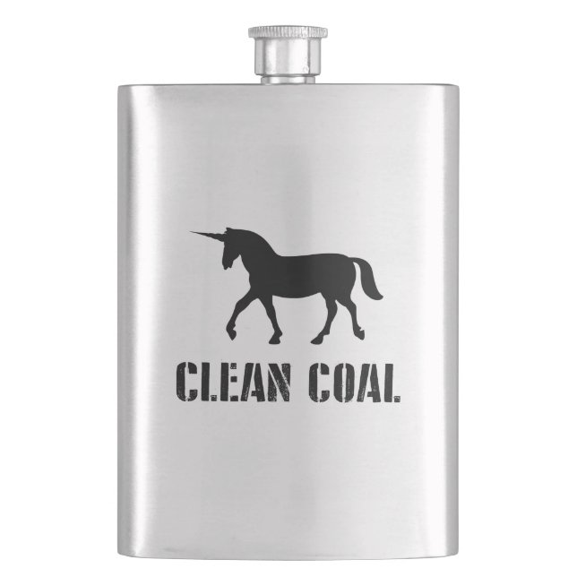 Clean Coal Hip Flask (Front)
