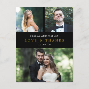 Clean Collage EDITABLE COLOR Thank You Postcard