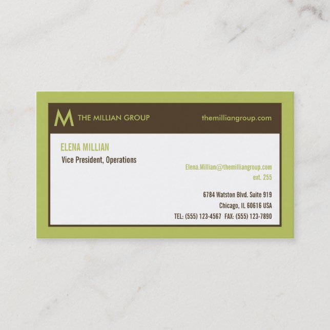 Clean Corporate Card (Front)