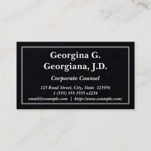 Clean Corporate Counsel Business Card