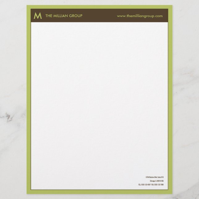 Clean Corporate Letterhead Design (Front)