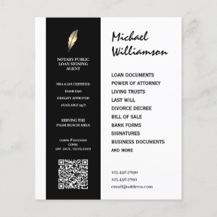 Clean corporate style notary flyer