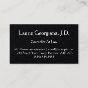 Clean Counsellor At Law Business Card
