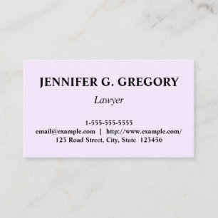 Clean & Customisable Lawyer Business Card