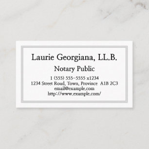 Clean & Customisable Notary Public Business Card