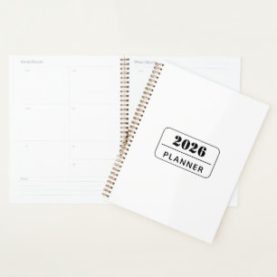Clean Design Custom Text Modern Organiser Planner