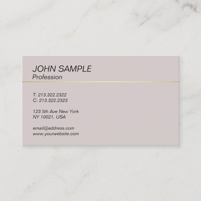 Clean Design Professional Elegant Harmonic Colours Business Card (Front)