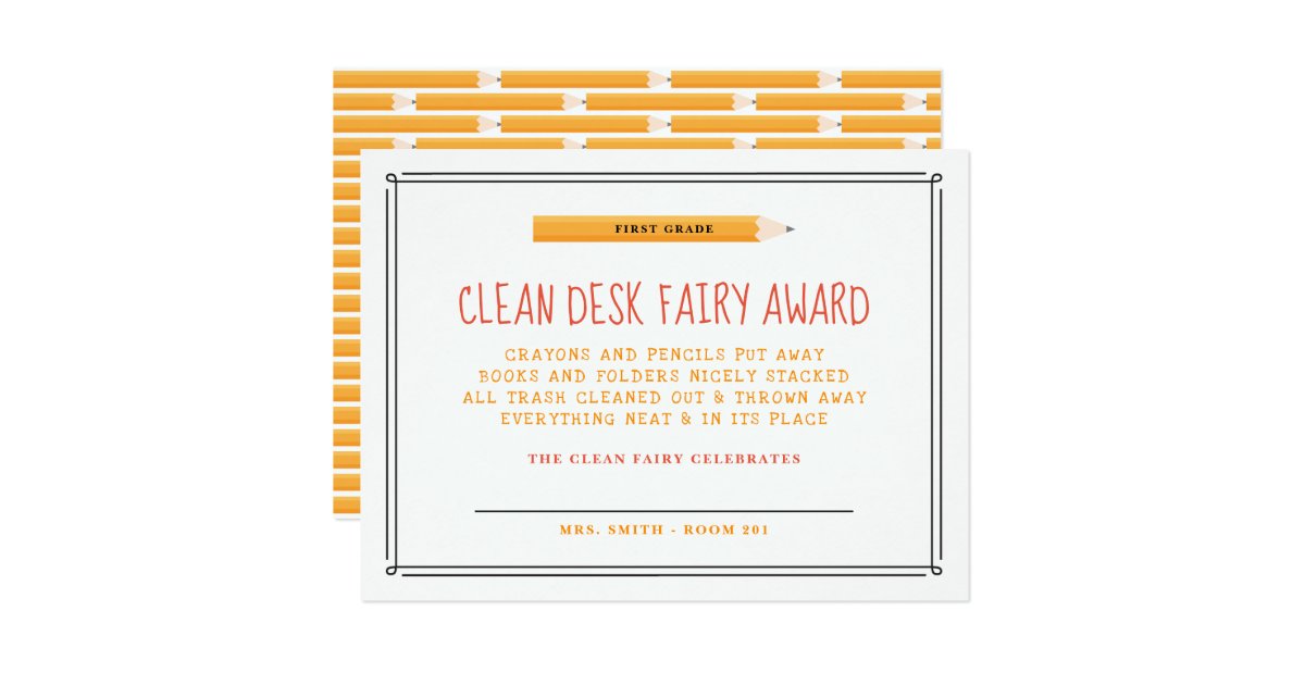 Clean Desk Fairy Award Invitation Zazzle Co Uk