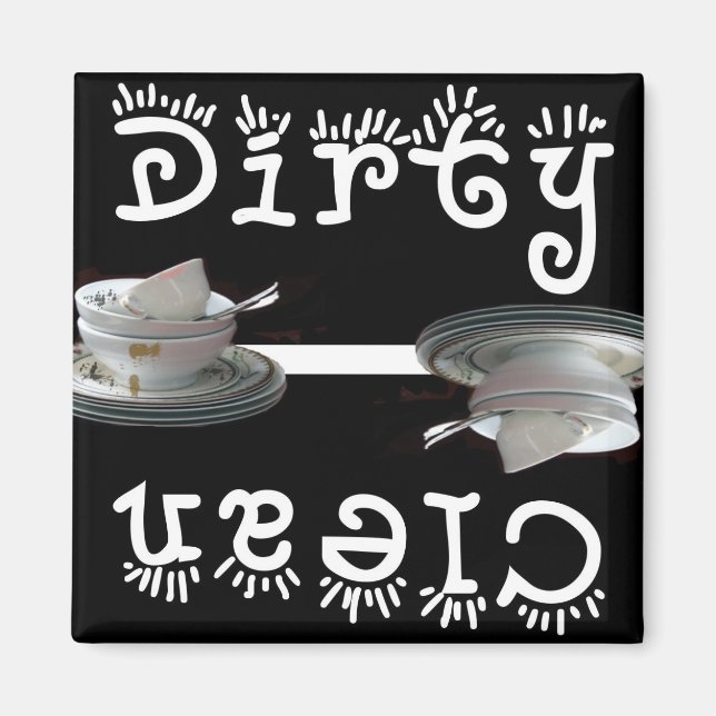 Clean / Dirty (Black) Magnet (Front)