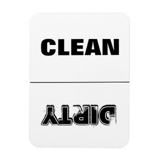 Clean Dirty (Black & White) Magnet