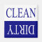 Clean dirty-blue dishwasher magnet