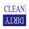 Clean dirty-blue dishwasher magnet