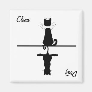 Clean / Dirty Cat Magnet