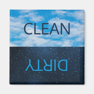 Clean Dirty Day Night Sky Dishwasher Magnet